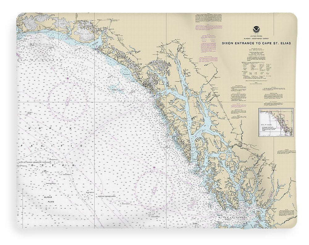 Nautical Chart-16016 Dixon Entrance-cape St Elias - Blanket