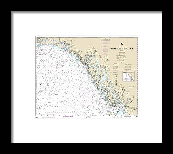 A beuatiful Framed Print of the Nautical Chart-16016 Dixon Entrance-Cape St Elias by SeaKoast