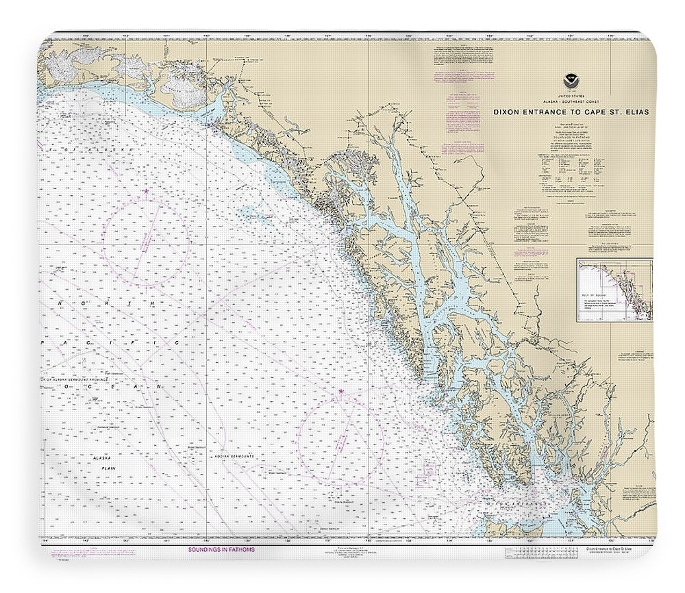 Nautical Chart-16016 Dixon Entrance-cape St Elias - Blanket