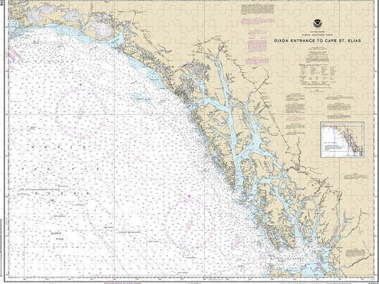 Nautical Chart 16016 Dixon Entrance Cape St Elias Puzzle
