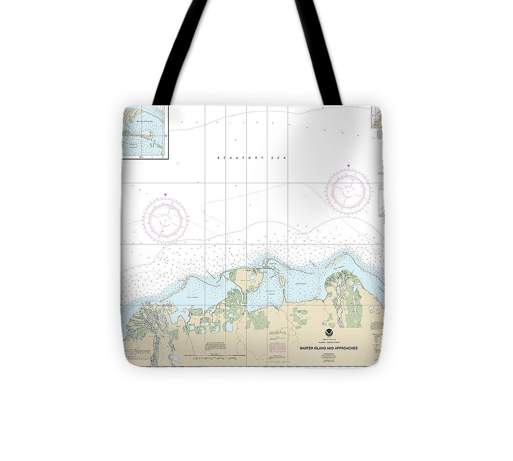 Nautical Chart 16043 Barter Island Approaches, Bernard Harbor Tote Bag