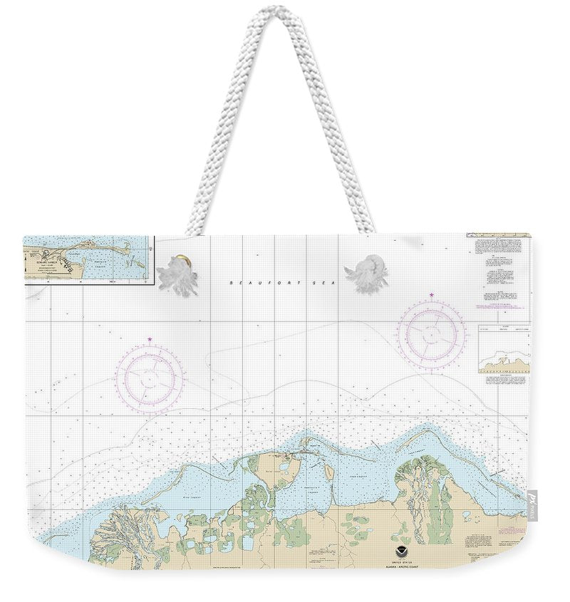 Nautical Chart-16043 Barter Island-approaches, Bernard Harbor - Weekender Tote Bag