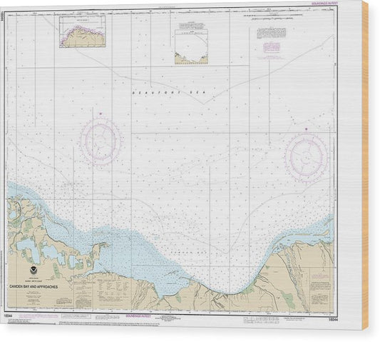 Nautical Chart-16044 Camden Bay-Approaches Wood Print
