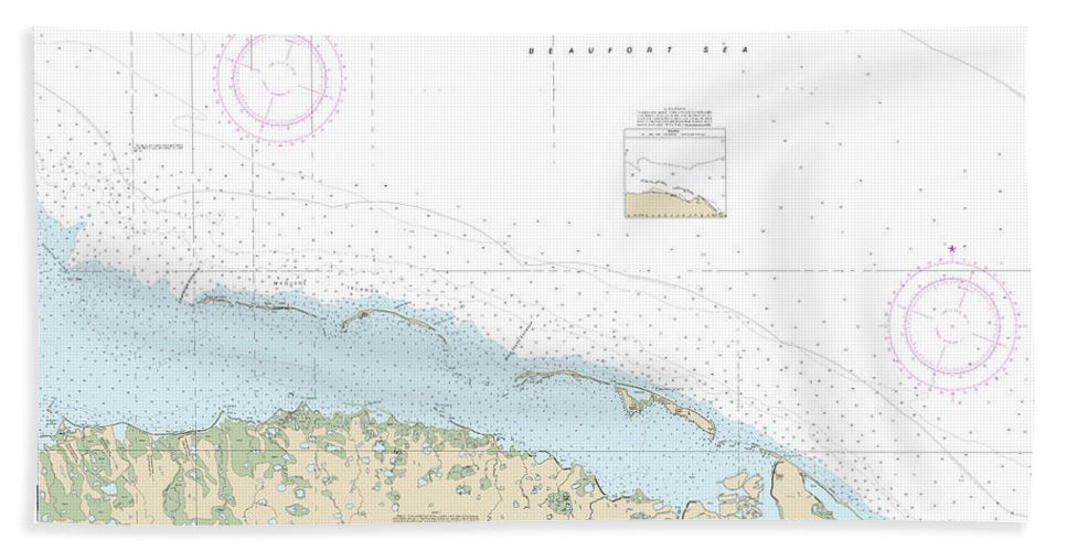 Nautical Chart 16045 Bullen Pt Brownlow Pt Bath Towel