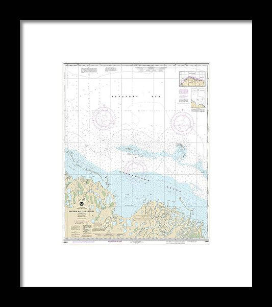 Nautical Chart-16061 Prudhoe Bay-vicinity - Framed Print