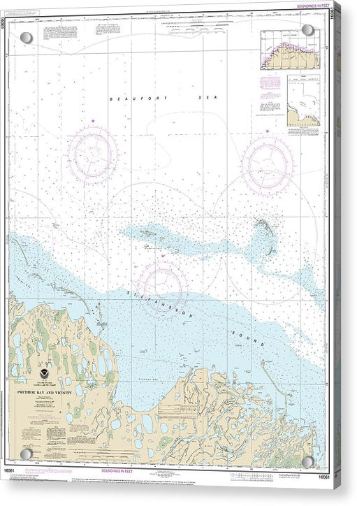 Nautical Chart-16061 Prudhoe Bay-vicinity - Acrylic Print