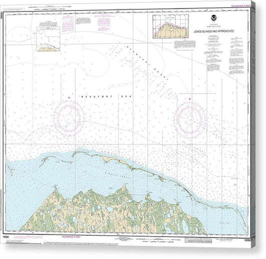 Nautical Chart-16062 Jones Islands-Approaches  Acrylic Print