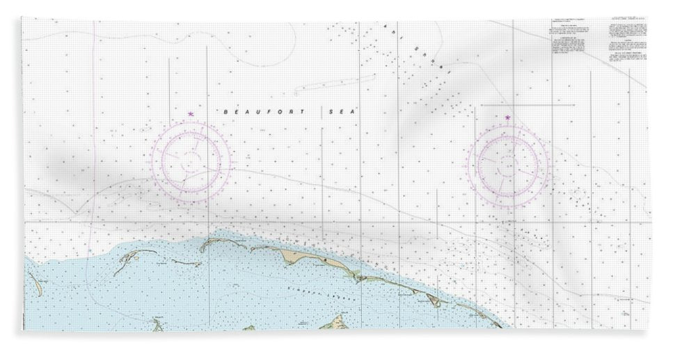 Nautical Chart 16062 Jones Islands Approaches Bath Towel