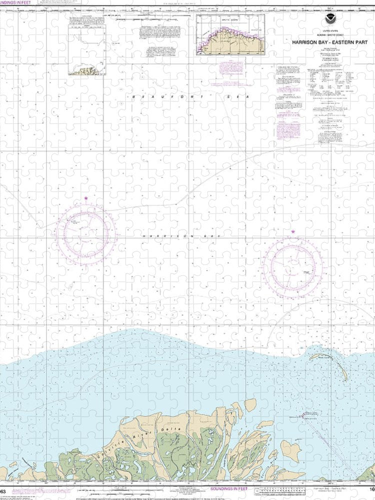 Nautical Chart 16063 Harrison Bay Eastern Part Puzzle