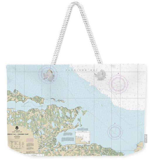 Nautical Chart-16064 Harrison Bay-western Part - Weekender Tote Bag