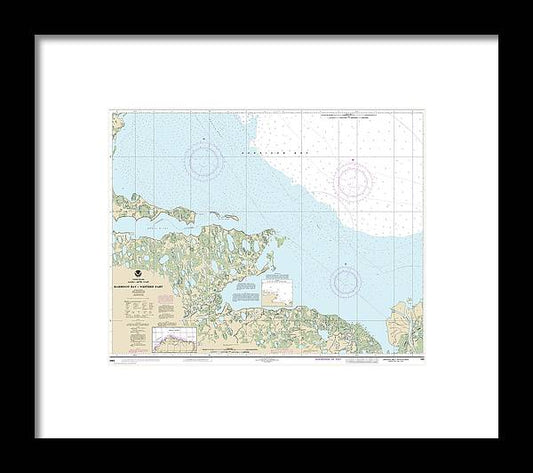 A beuatiful Framed Print of the Nautical Chart-16064 Harrison Bay-Western Part by SeaKoast