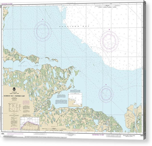 Nautical Chart-16064 Harrison Bay-Western Part  Acrylic Print