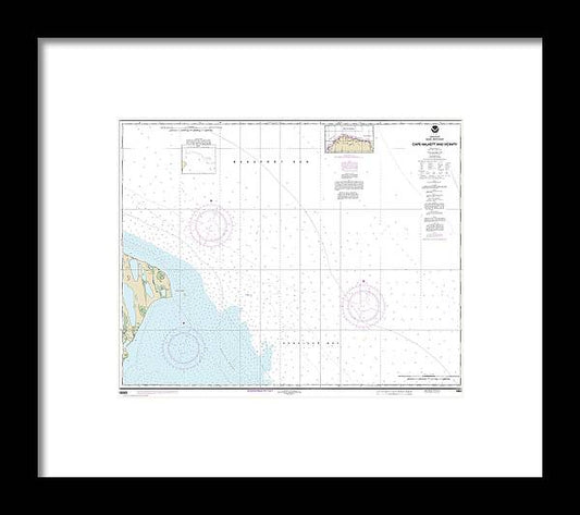 Nautical Chart-16065 Cape Halkett-vicinity - Framed Print