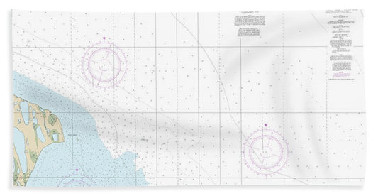 Nautical Chart 16065 Cape Halkett Vicinity Bath Towel