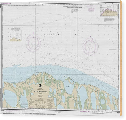 Nautical Chart-16066 Pitt Pt-Vicinity Wood Print