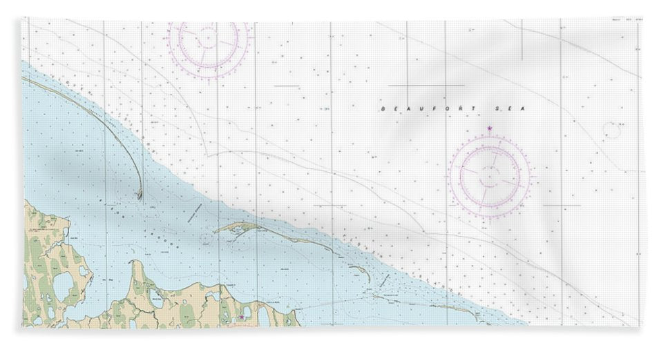 Nautical Chart-16081 Scott Pt-tangent Pt - Bath Towel