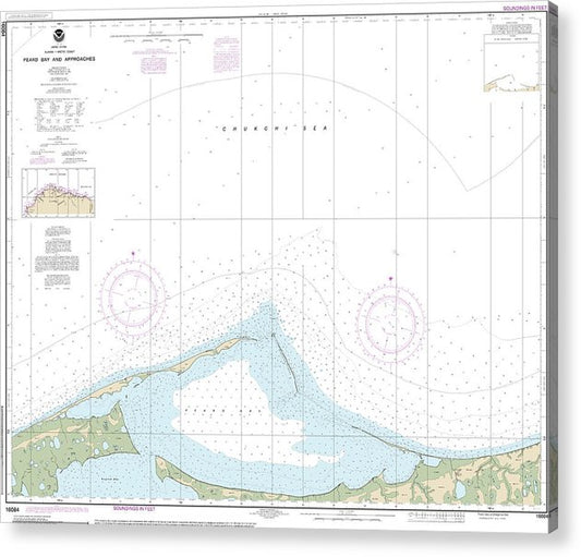 Nautical Chart-16084 Peard Bay-Approaches  Acrylic Print