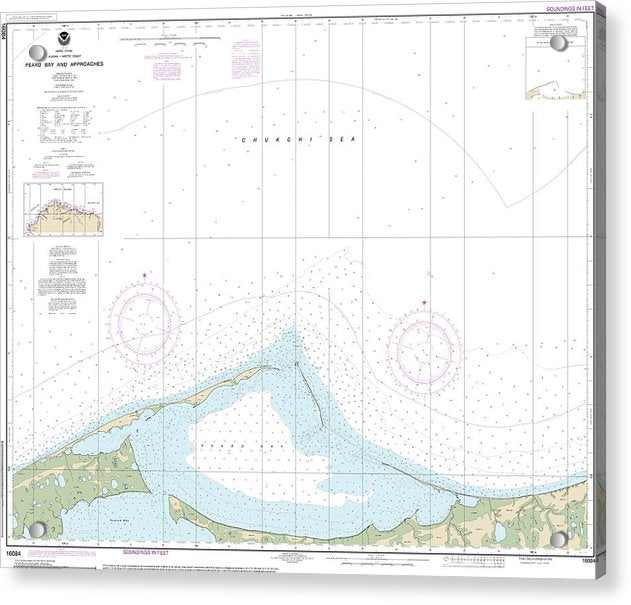 Nautical Chart-16084 Peard Bay-approaches - Acrylic Print
