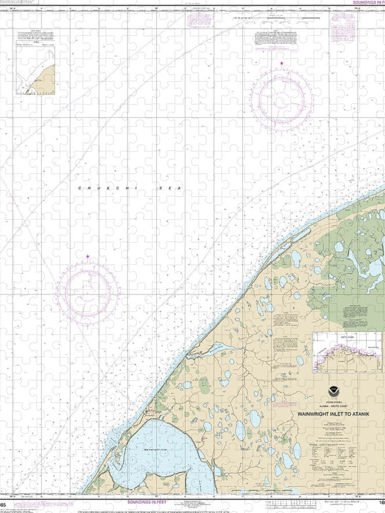 Nautical Chart 16085 Wainwright Inlet Atainik Puzzle