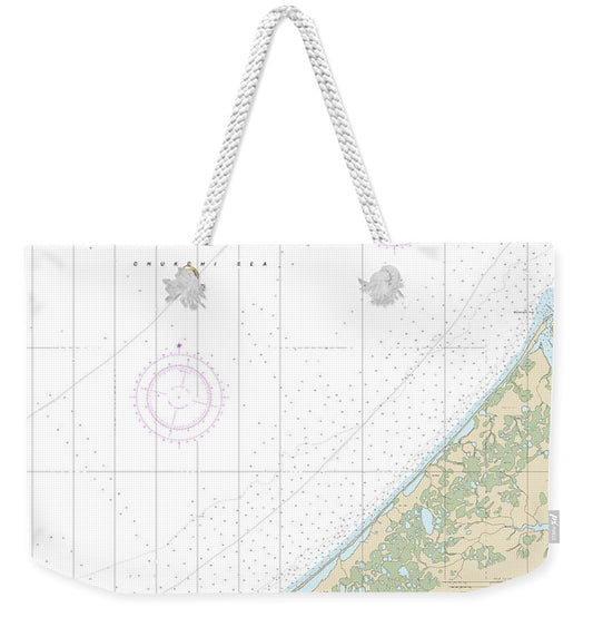 Nautical Chart-16086 Nakotlek Pt-wainwright - Weekender Tote Bag