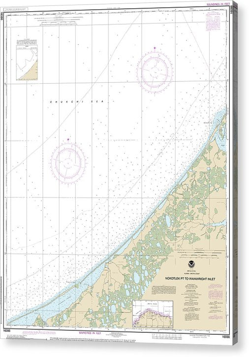 Nautical Chart-16086 Nakotlek Pt-Wainwright  Acrylic Print