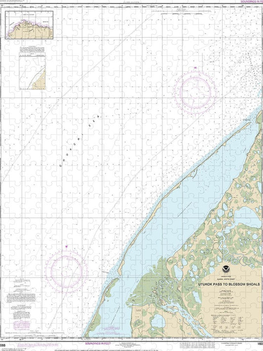 Nautical Chart 16088 Utukok Pass Blossom Shoals Puzzle