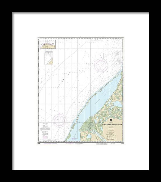 A beuatiful Framed Print of the Nautical Chart-16088 Utukok Pass-Blossom Shoals by SeaKoast