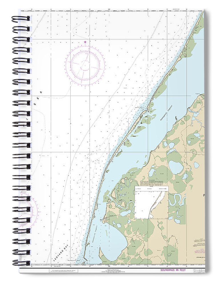 Nautical Chart 16101 Pt Lay Approaches Spiral Notebook