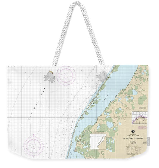 Nautical Chart-16101 Pt Lay-approaches - Weekender Tote Bag