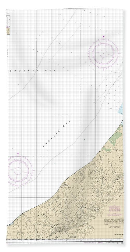 Nautical Chart 16103 Cape Beaufort Bath Towel