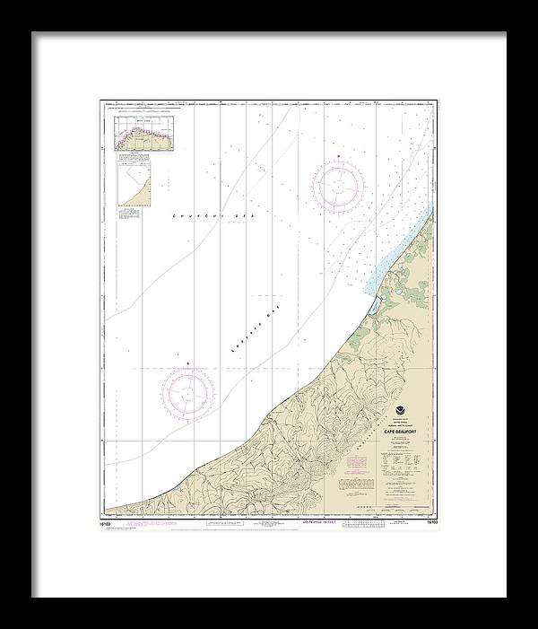 Nautical Chart-16103 Cape Beaufort - Framed Print
