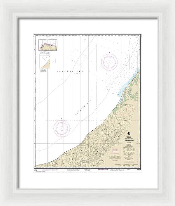 Nautical Chart-16103 Cape Beaufort - Framed Print