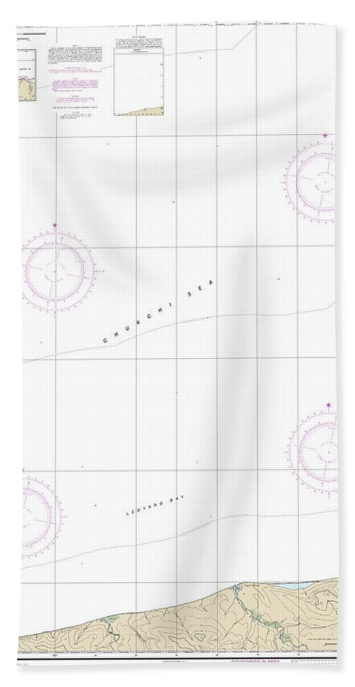 Nautical Chart 16104 Cape Sabine Bath Towel