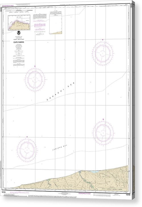Nautical Chart-16104 Cape Sabine  Acrylic Print