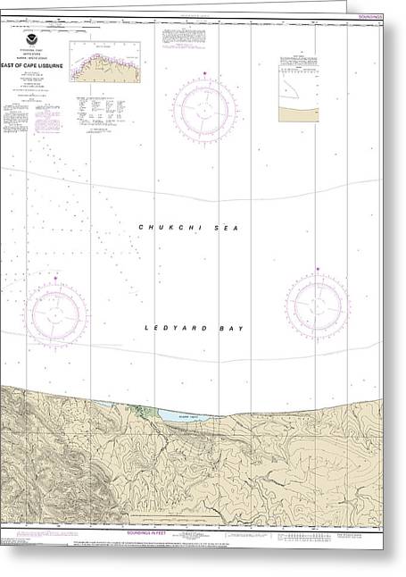 Nautical Chart-16121 East-cape Lisburne - Greeting Card