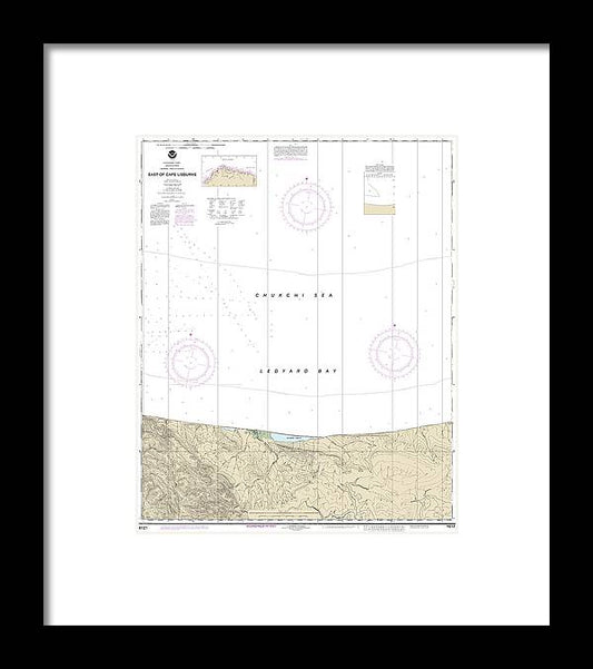 A beuatiful Framed Print of the Nautical Chart-16121 East-Cape Lisburne by SeaKoast
