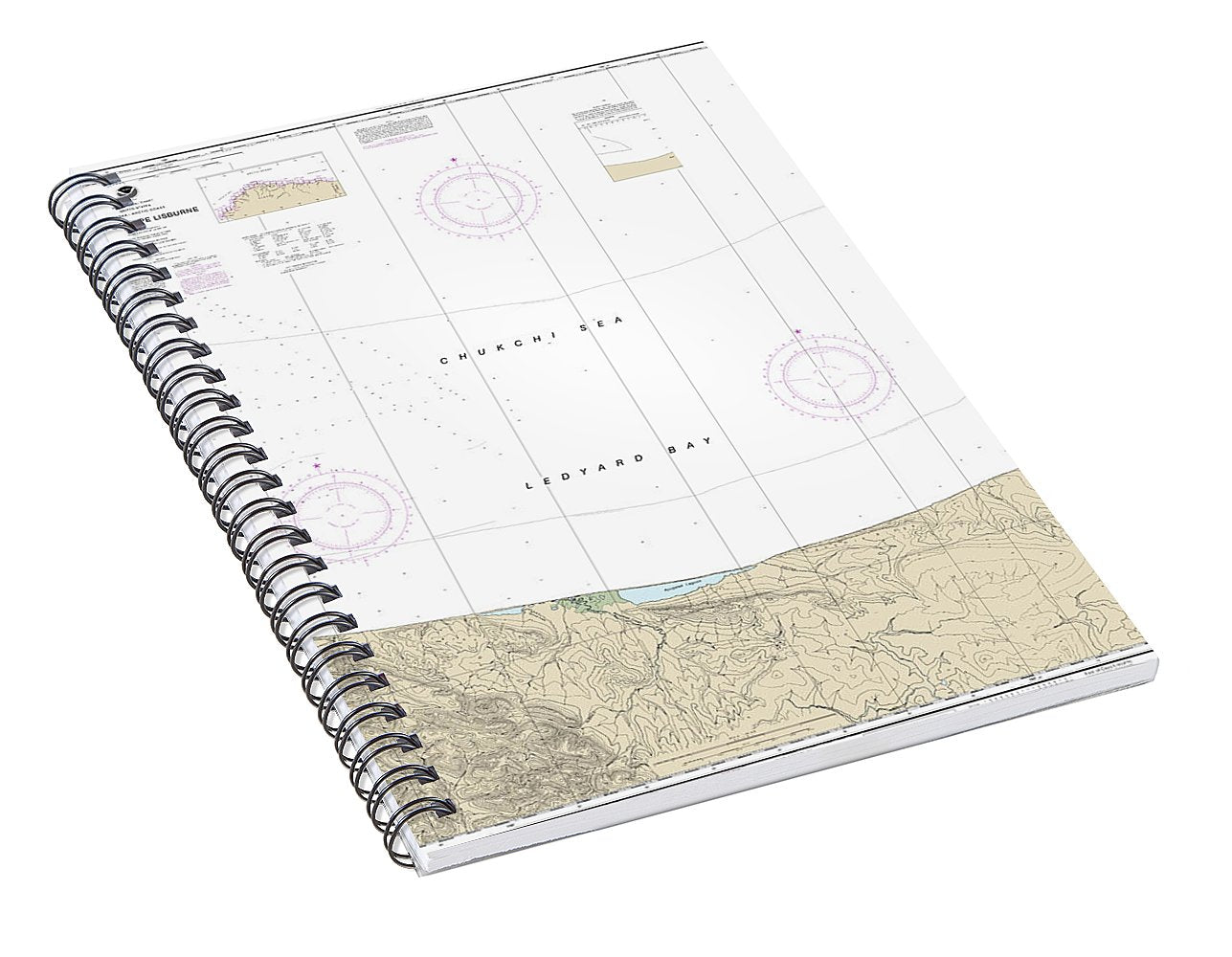 Nautical Chart-16121 East-cape Lisburne - Spiral Notebook