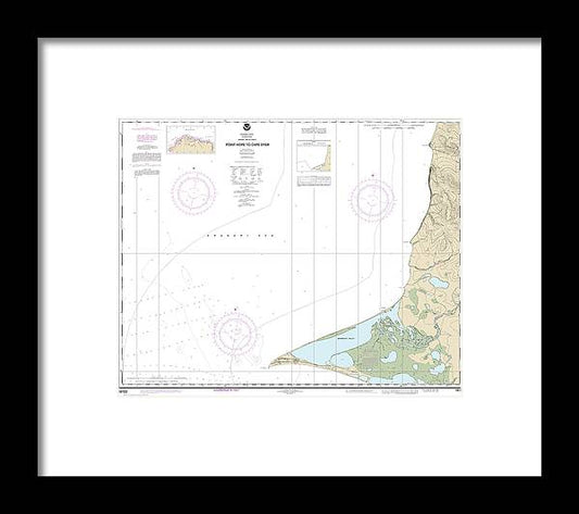 A beuatiful Framed Print of the Nautical Chart-16123 Point Hope-Cape Dyer by SeaKoast