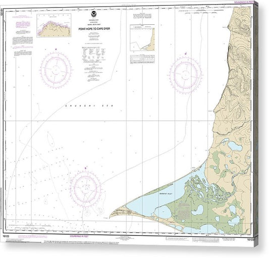 Nautical Chart-16123 Point Hope-Cape Dyer  Acrylic Print