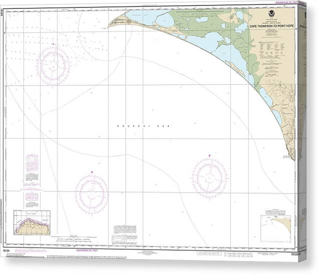 Nautical Chart-16124 Cape Thompson-Point Hope Canvas Print