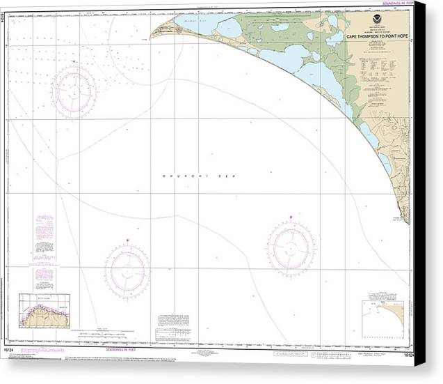 Nautical Chart-16124 Cape Thompson-point Hope - Canvas Print