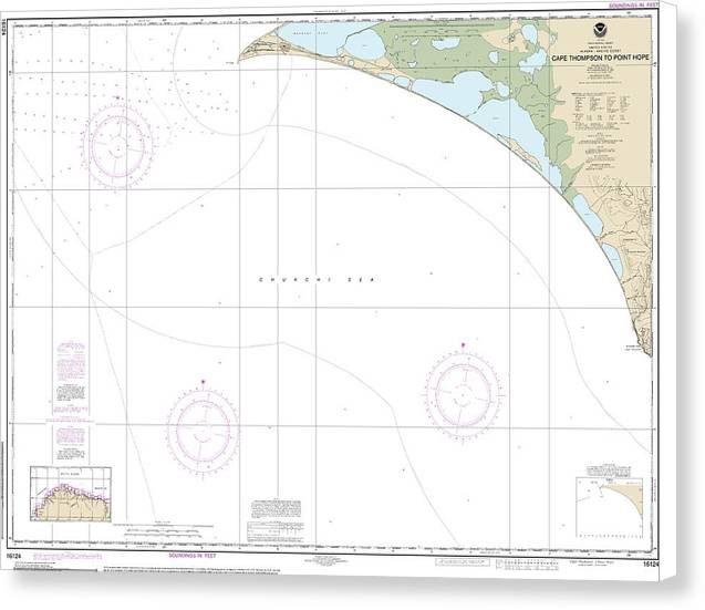 Nautical Chart-16124 Cape Thompson-point Hope - Canvas Print