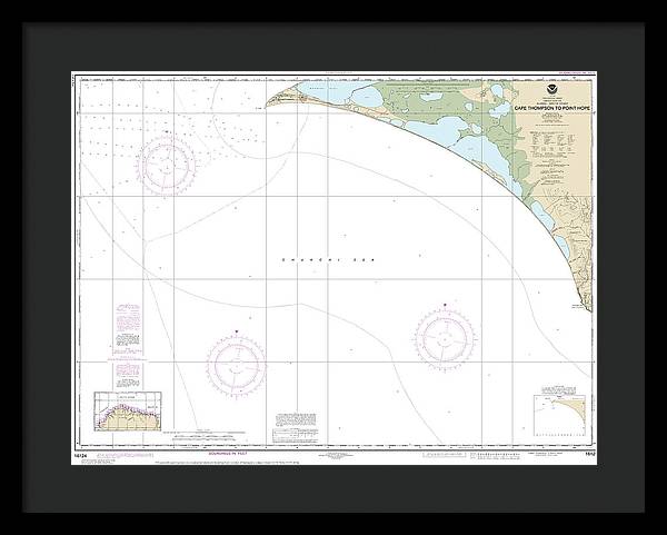 Nautical Chart-16124 Cape Thompson-point Hope - Framed Print