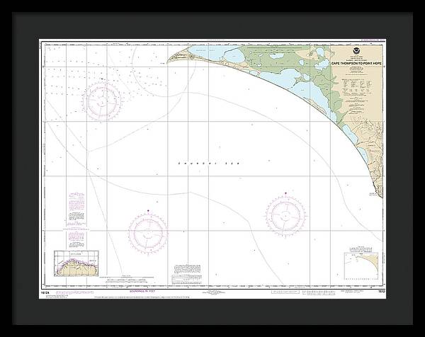 Nautical Chart-16124 Cape Thompson-point Hope - Framed Print