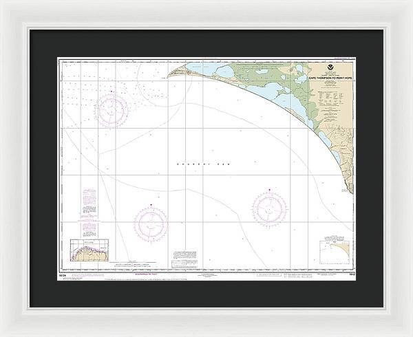 Nautical Chart-16124 Cape Thompson-point Hope - Framed Print