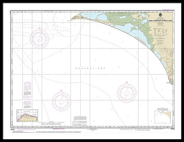 Nautical Chart-16124 Cape Thompson-point Hope - Framed Print