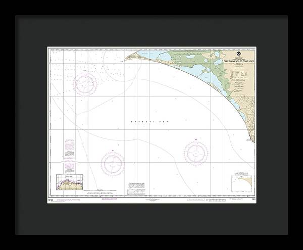 Nautical Chart-16124 Cape Thompson-point Hope - Framed Print