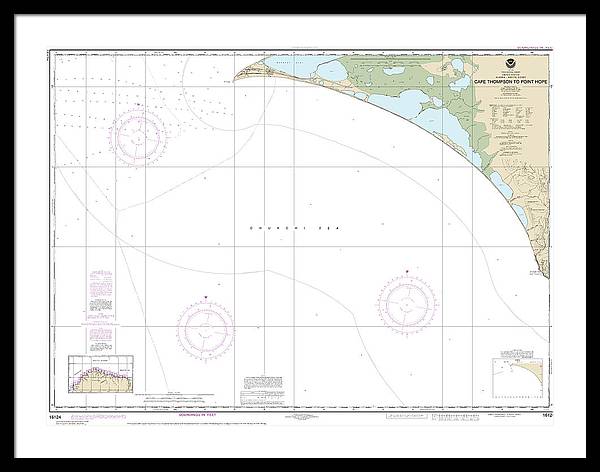 Nautical Chart-16124 Cape Thompson-point Hope - Framed Print