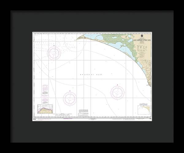 Nautical Chart-16124 Cape Thompson-point Hope - Framed Print