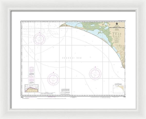 Nautical Chart-16124 Cape Thompson-point Hope - Framed Print